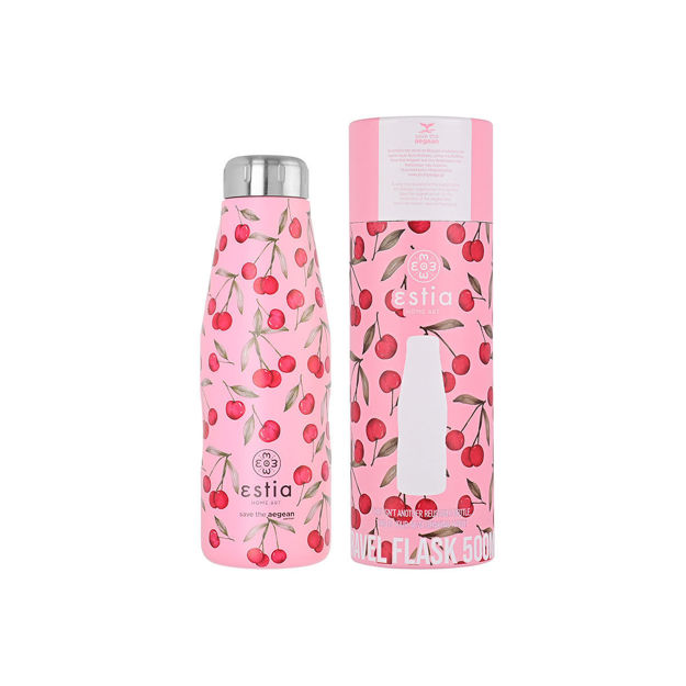 Εικόνα της ΘΕΡΜΟΣ TRAVEL FLASK SAVE THE AEGEAN 500ml CHERRY ROSE