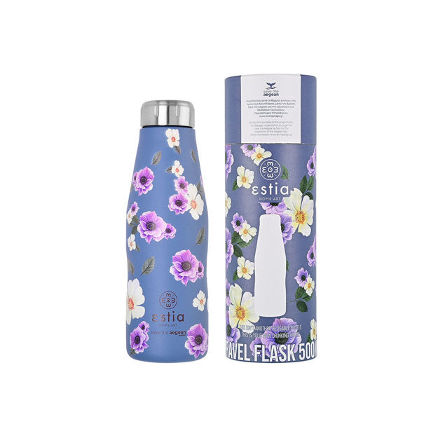 Εικόνα της ΘΕΡΜΟΣ TRAVEL FLASK SAVE THE AEGEAN 500ml GARDEN BLUE