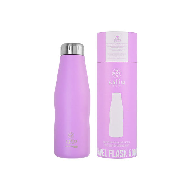 Εικόνα της ΘΕΡΜΟΣ TRAVEL FLASK SAVE THE AEGEAN 500ml LAVENDER PURPLE