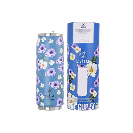 Εικόνα της ΘΕΡΜΟΣ TRAVEL CUP SAVE THE AEGEAN 500ml GARDEN BLUE