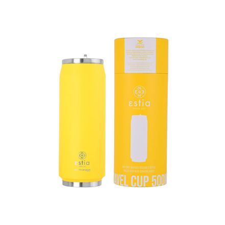 Εικόνα της ΘΕΡΜΟΣ TRAVEL CUP SAVE THE AEGEAN 500ml PINEAPPLE YELLOW