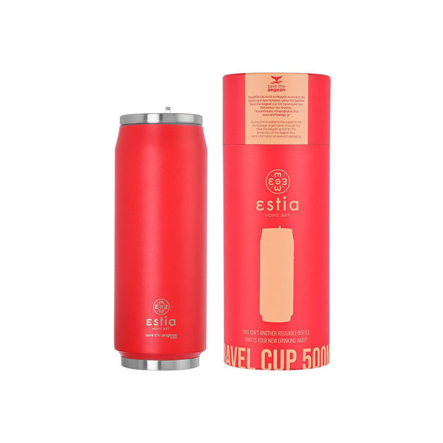 Εικόνα της ΘΕΡΜΟΣ TRAVEL CUP SAVE THE AEGEAN 500ml SCARLET RED