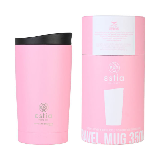 Εικόνα της ΘΕΡΜΟΣ TRAVEL MUG SAVE THE AEGEAN 350ml BLOSSOM ROSE