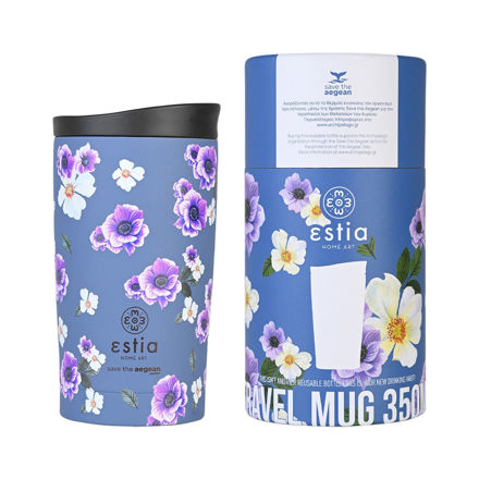 Εικόνα της ΘΕΡΜΟΣ TRAVEL MUG SAVE THE AEGEAN 350ml GARDEN BLUE