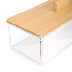 Εικόνα της ΚΟΥΤΙ ΑΠΟΘΗΚΕΥΣΗΣ & ΟΡΓΑΝΩΣΗΣ BAMBOO ΟΡΘΟΓΩΝΙΟ 23.3x9.4x8.8cm ΜΕ ΚΑΠΑΚΙ