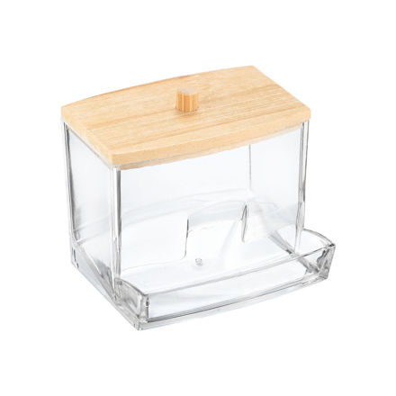 Εικόνα της ΚΟΥΤΙ ΑΠΟΘΗΚΕΥΣΗΣ & ΟΡΓΑΝΩΣΗΣ BAMBOO ΓΙΑ ΜΠΑΤΟΝΕΤΕΣ 9x7.5x7 ΜΕ ΚΑΠΑΚΙ