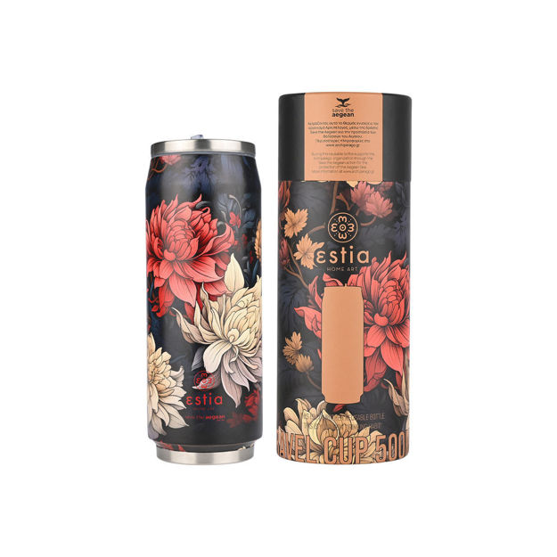 Εικόνα της ΘΕΡΜΟΣ TRAVEL CUP SAVE THE AEGEAN 500ml MIDNIGHT BLOSSOM