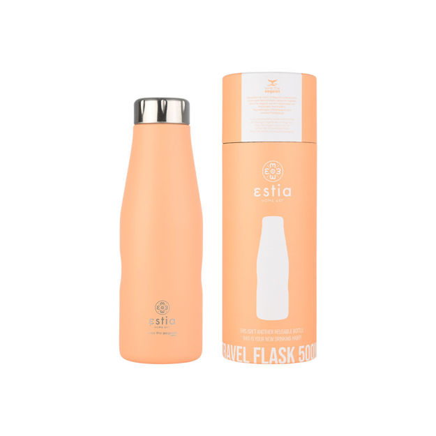 Εικόνα της ΘΕΡΜΟΣ TRAVEL FLASK SAVE THE AEGEAN 500ml PEACH FUZZ