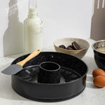 Εικόνα της ΦΟΡΜΑ ΚΕΪΚ ΑΝΘΡΑΚΟΥΧΟΥ ΧΑΛΥΒΑ 28.5x7cm ΜΕ 2 ΒΑΣΕΙΣ