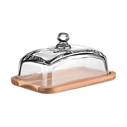 Εικόνα της ΒΑΣΗ ΤΥΡΙΩΝ ALLURE ΜΕ ΓΥΑΛΙΝΟ ΚΑΠΑΚΙ 18.5x12.8x10cm