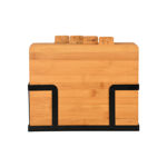 Εικόνα της ΣΕΤ ΕΠΙΦΑΝΕΙΕΣ ΚΟΠΗΣ BAMBOO ESSENTIALS 5 ΤΕΜ ΜΕ ΜΑΥΡΗ ΜΕΤΑΛΛΙΚΗ ΒΑΣΗ