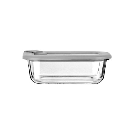 Εικόνα της ΦΑΓΗΤΟΔΟΧΕΙΟ COLORSEAL ΓΥΑΛΙΝΟ 370ml 16.3x12.3x6.2cm ΜΕ ΚΑΠΑΚΙ ΣΙΛΙΚΟΝΗΣ ΓΚΡΙ