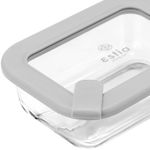 Εικόνα της ΦΑΓΗΤΟΔΟΧΕΙΟ COLORSEAL ΓΥΑΛΙΝΟ 370ml 16.3x12.3x6.2cm ΜΕ ΚΑΠΑΚΙ ΣΙΛΙΚΟΝΗΣ ΓΚΡΙ