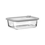 Εικόνα της ΦΑΓΗΤΟΔΟΧΕΙΟ COLORSEAL ΓΥΑΛΙΝΟ 640ml 18.9x14.5x6.7 ΜΕ ΚΑΠΑΚΙ ΣΙΛΙΚΟΝΗΣ ΓΚΡΙ