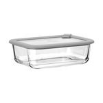 Εικόνα της ΦΑΓΗΤΟΔΟΧΕΙΟ COLORSEAL ΓΥΑΛΙΝΟ 1050ml 21.6x16.5x7.4cm ΜΕ ΚΑΠΑΚΙ ΣΙΛΙΚΟΝΗΣ ΓΚΡΙ