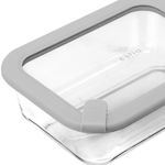 Εικόνα της ΦΑΓΗΤΟΔΟΧΕΙΟ COLORSEAL ΓΥΑΛΙΝΟ 1050ml 21.6x16.5x7.4cm ΜΕ ΚΑΠΑΚΙ ΣΙΛΙΚΟΝΗΣ ΓΚΡΙ