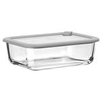 Εικόνα της ΦΑΓΗΤΟΔΟΧΕΙΟ COLORSEAL ΓΥΑΛΙΝΟ 1520ml 23.5x17.8x7.6cm ΜΕ ΚΑΠΑΚΙ ΣΙΛΙΚΟΝΗΣ ΓΚΡΙ