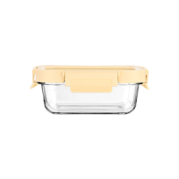 Εικόνα της ΦΑΓΗΤΟΔΟΧΕΙΟ CLICK&SEAL ΓΥΑΛΙΝΟ 370ml 16.3x12.3x6.2cm ΜΕ ΚΑΠΑΚΙ ΠΛΑΣΤΙΚΟ IVORY