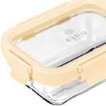 Εικόνα της ΦΑΓΗΤΟΔΟΧΕΙΟ CLICK&SEAL ΓΥΑΛΙΝΟ 370ml 16.3x12.3x6.2cm ΜΕ ΚΑΠΑΚΙ ΠΛΑΣΤΙΚΟ IVORY