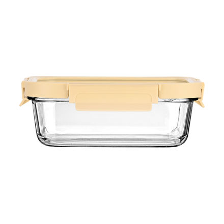 Εικόνα της ΦΑΓΗΤΟΔΟΧΕΙΟ CLICK&SEAL ΓΥΑΛΙΝΟ 1050ml 21.6x16.5x7.4cm ΜΕ ΚΑΠΑΚΙ ΠΛΑΣΤΙΚΟ IVORY