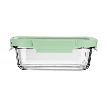 Εικόνα της ΦΑΓΗΤΟΔΟΧΕΙΟ CLICK&SEAL ΓΥΑΛΙΝΟ 1050ml 21.6x16.5x7.4cm ΜΕ ΚΑΠΑΚΙ ΠΛΑΣΤΙΚΟ MINT