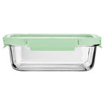 Εικόνα της ΦΑΓΗΤΟΔΟΧΕΙΟ CLICK&SEAL ΓΥΑΛΙΝΟ 1520ml 23.5x17.8x7.6cm ΜΕ ΚΑΠΑΚΙ ΠΛΑΣΤΙΚΟ MINT