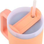 Εικόνα της ΘΕΡΜΟΣ STRAW TUMBLER XL SAVE THE AEGEAN 900ml PEACH FUZZ