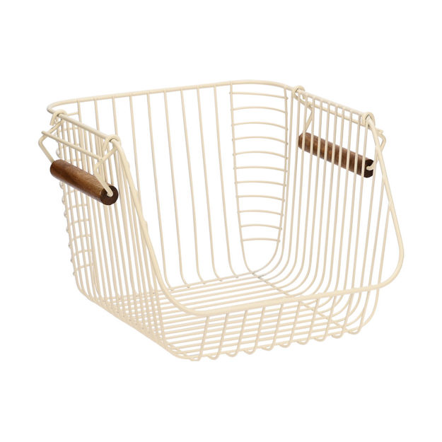 Εικόνα της ΚΑΛΑΘΙ ΟΡΓΑΝΩΣΗΣ ALLURE ΜΕΤΑΛΛΙΚΟ 26.5x29.5x21.5cm ΣΤΟΙΒΑΖΟΜΕΝΟ IVORY
