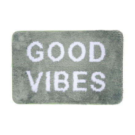 Εικόνα της ΤΑΠΕΤΟ ΜΠΑΝΙΟΥ GOOD VIBES 40x60cm 100% ΜΙΚΡΟΪΝΕΣ ΜΕΝΤΑ