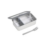 Εικόνα της ΦΑΓΗΤΟΔΟΧΕΙΟ ΑΝΟΞΕΙΔΩΤΟ 1250ml ΜΕ ΓΥΑΛΙΝΟ ΚΑΠΑΚΙ & ΑΝΟΞΕΙΔΩΤΟ ΠΙΡΟΥΝΙ