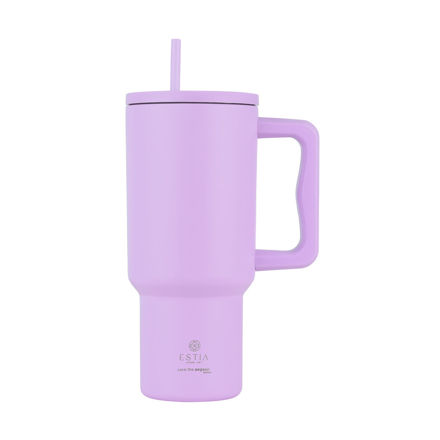 Εικόνα της ΘΕΡΜΟΣ STRAW TUMBLER XL SAVE THE AEGEAN 900ml LAVENDER PURPLE