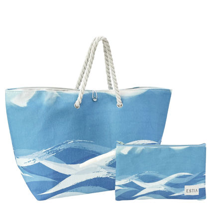 Εικόνα της ΤΣΑΝΤΑ ΘΑΛΑΣΣΗΣ TRANQUIL TIDES 63x20x36cm ΜΕ ΤΣΑΝΤΑΚΙ