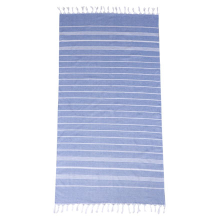 Εικόνα της ΠΕΤΣΕΤΑ ΘΑΛΑΣΣΗΣ NAVY STRIPES ΒΑΜΒΑΚΕΡΗ 80x170cm ΜΠΛΕ