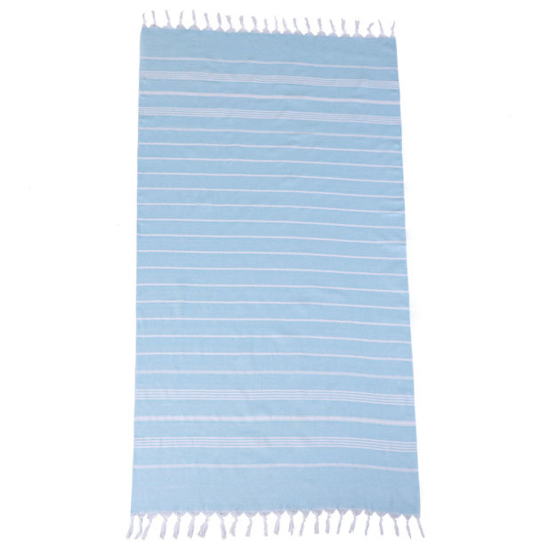Εικόνα της ΠΕΤΣΕΤΑ ΘΑΛΑΣΣΗΣ AZURE STRIPES ΒΑΜΒΑΚΕΡΗ 80x170cm ΓΑΛΑΖΙΟ