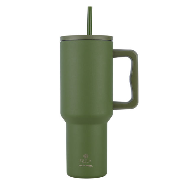 Εικόνα της ΘΕΡΜΟΣ STRAW TUMBLER XL SAVE THE AEGEAN 1200ml FOREST SPIRIT