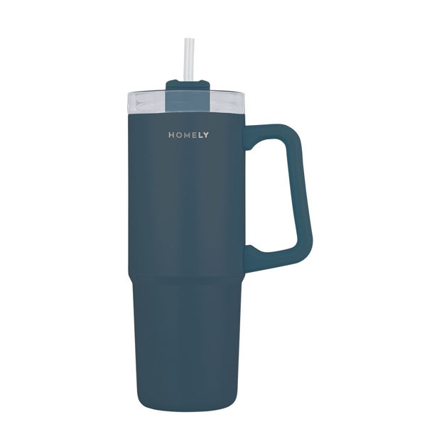 Εικόνα της ΘΕΡΜΟΣ STRAW TUMBLER 900ml INDIGO BLUE