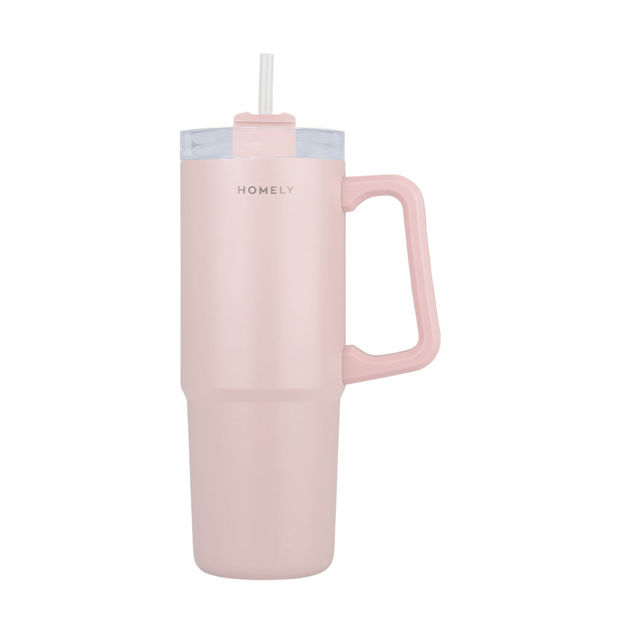 Εικόνα της ΘΕΡΜΟΣ STRAW TUMBLER HOMELY 900ml ROSE QUARTZ