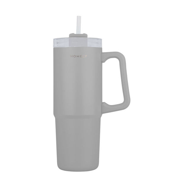 Εικόνα της ΘΕΡΜΟΣ STRAW TUMBLER HOMELY 900ml PEBBLE GRAY