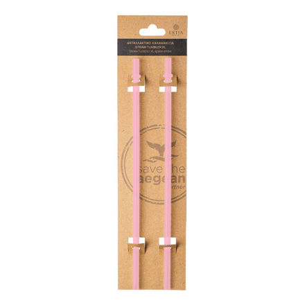 Εικόνα της ΑΝΤΑΛΛΑΚΤΙΚΑ ΚΑΛΑΜΑΚΙΑ STRAW TUMBLER XL 900ml BLOSSOM ROSE 2 ΤΕΜ