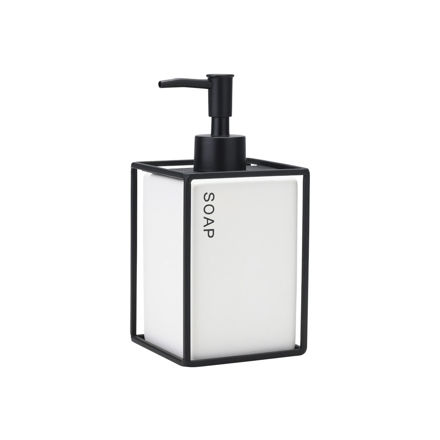 Εικόνα της ΑΝΤΛΙΑ ΣΑΠΟΥΝΙΟΥ CAGE 450ML ΚΕΡΑΜΙΚΗ ΛΕΥΚΗ ΜΕ ΜΕΤΑΛΛΙΚΟ ΠΛΑΙΣΙΟ