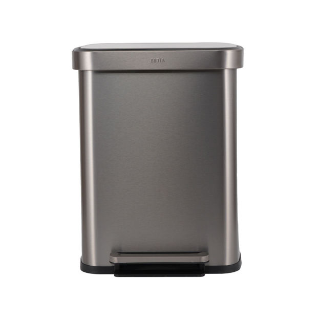 Εικόνα της ΚΑΔΟΣ ΑΠΟΡΡΙΜΑΤΩΝ FLATOP SOFT CLOSE 50lt ΜΑΤ ΙΝΟΞ