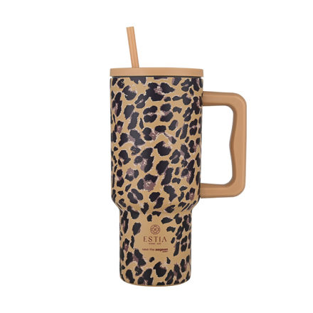 Εικόνα της ΘΕΡΜΟΣ STRAW TUMBLER XL SAVE THE AEGEAN 900ml SPOTTED PROWL