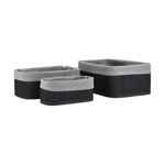 Εικόνα της ΚΑΛΑΘΙ ΟΡΓΑΝΩΣΗΣ BAMBOO ESSENTIALS ME ΕΠΕΝΔΥΣΗ ΣΕΤ 3ΤΕΜ. ΜΑΥΡΟ
