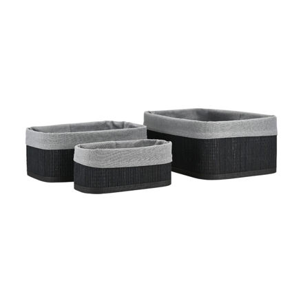 Εικόνα της ΚΑΛΑΘΙ ΟΡΓΑΝΩΣΗΣ BAMBOO ESSENTIALS ME ΕΠΕΝΔΥΣΗ ΣΕΤ 3ΤΕΜ. ΜΑΥΡΟ