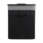 Εικόνα της ΚΑΛΑΘΙ ΑΠΛΥΤΩΝ BAMBOO ESSENTIALS ΠΤΥΣΣΟΜΕΝΟ ΟΡΘΟΓΩΝΙΟ 60lt ΜΑΥΡΟ ΝΕΑ ΠΛΕΞΗ