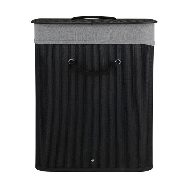 Εικόνα της ΚΑΛΑΘΙ ΑΠΛΥΤΩΝ BAMBOO ESSENTIALS ΠΤΥΣΣΟΜΕΝΟ ΟΡΘΟΓΩΝΙΟ 60lt ΜΑΥΡΟ ΝΕΑ ΠΛΕΞΗ