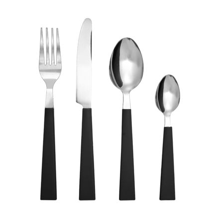 Εικόνα της ΣΕΤ ΜΑΧΑΙΡΟΠΙΡΟΥΝΑ ΑΝΟΞΕΙΔΩΤΟ ΑΤΣΑΛΙ ΜΕ ΜΑΥΡΗ ΛΑΒΗ 18/0 24 ΤΕΜ.