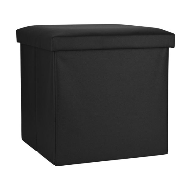 Εικόνα της ΣΚΑΜΠΟ CUBE LEATHER ΜΕ ΑΠΟΘΗΚΕΥΤΙΚΟ ΧΩΡΟ ΜΑΥΡΟ