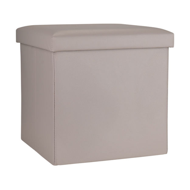 Εικόνα της ΣΚΑΜΠΟ CUBE LEATHER ΜΕ ΑΠΟΘΗΚΕΥΤΙΚΟ ΧΩΡΟ TAUPE