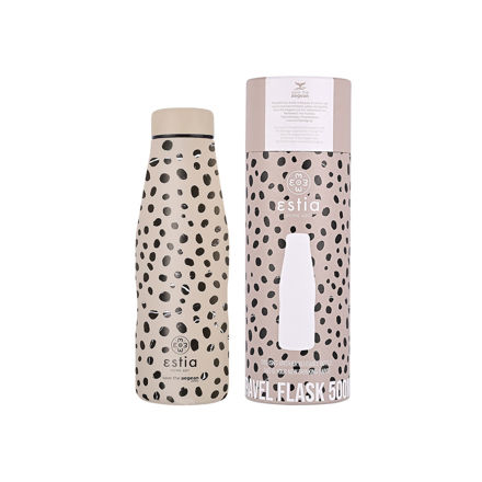 Εικόνα της ΘΕΡΜΟΣ TRAVEL FLASK SAVE THE AEGEAN 500ml LEOPARD TAUPE